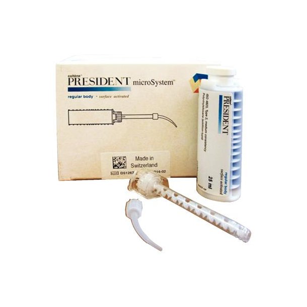 Coltene Whaledent C6012 President MicroSystem Regular Set Regular Body 25 mL 4/Bx Coltene Whaledent C6012 President MicroSystem Regular Set Regular Body 25 mL 4/Bx